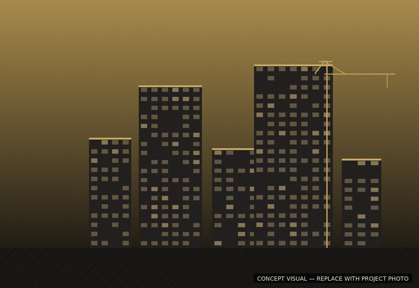 Architectural concept render representing BMU Group's construction work